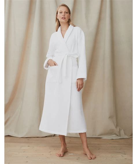 white company dressing gown.